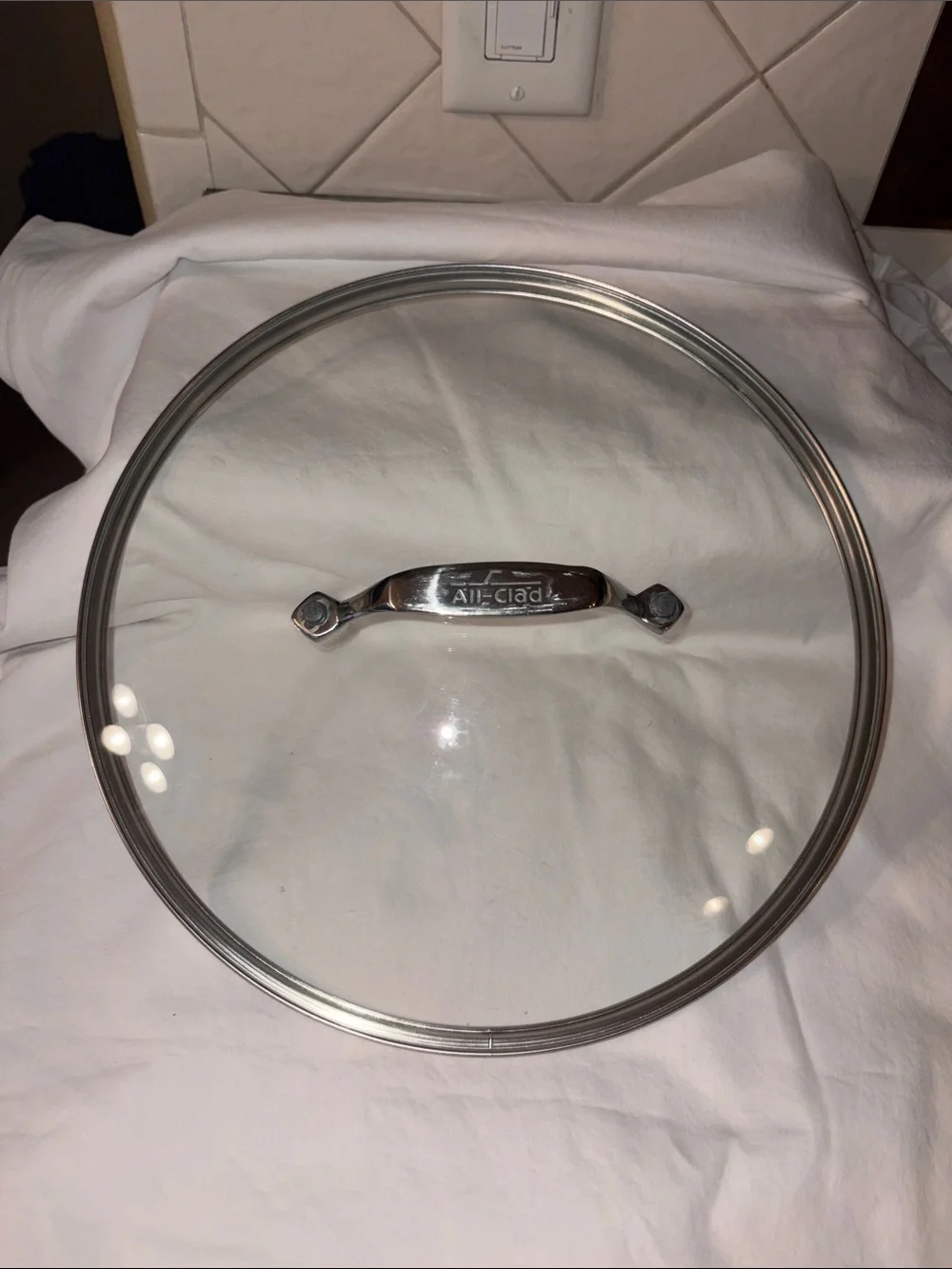 All-Clad 12” Inch Glass Replacement Lid Stainless Steel Handle